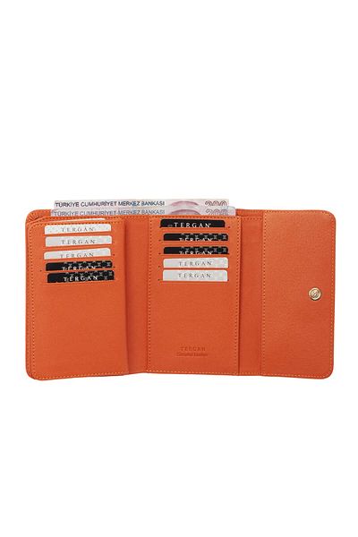 Tergan Orange Genuine Leather Women's Wallet - S1Cb00005730-H67