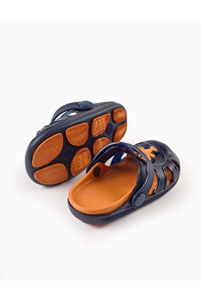 Ziddy Rubber Clogs for Baby Boys 'Lobster', Dark Blue/Orange