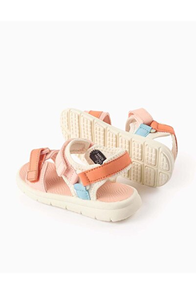 Ziddy Ultralight Sandals with Touch Fasteners for Baby Girls, Coral