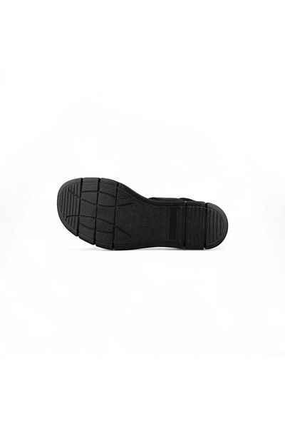 M.P. Women's daily sandals - black, leather