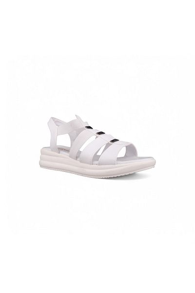 M.P. Women's daily sandals - white, leather