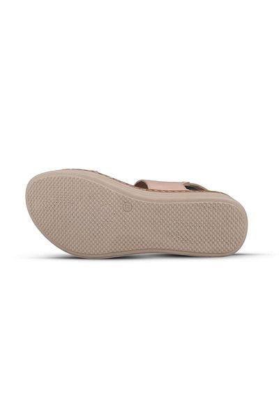 M.P. Women's daily sandals - beige, leather