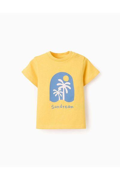 Ziddy Cotton T-shirt for Baby Boys 'Sundream', Yellow