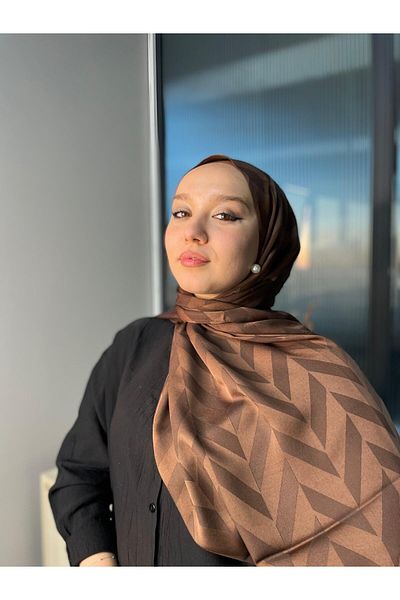 Oxygen Scarfs Slanted Diamond Pattern Silky Jacquard Shawl – 741256