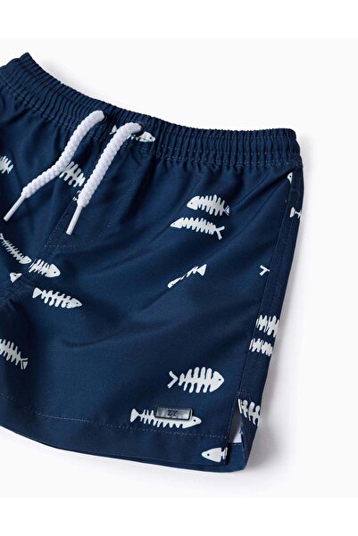 Ziddy Swim Shorts for Baby Boys 'Fishbone', Dark Blue