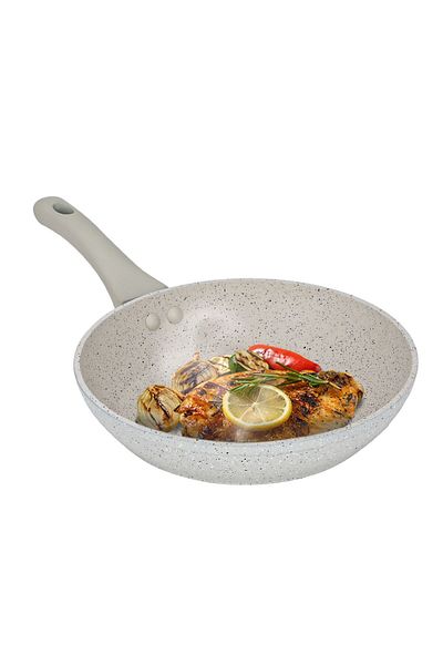 ROCKY Granite Frying Pan Rocky, 22cm - White