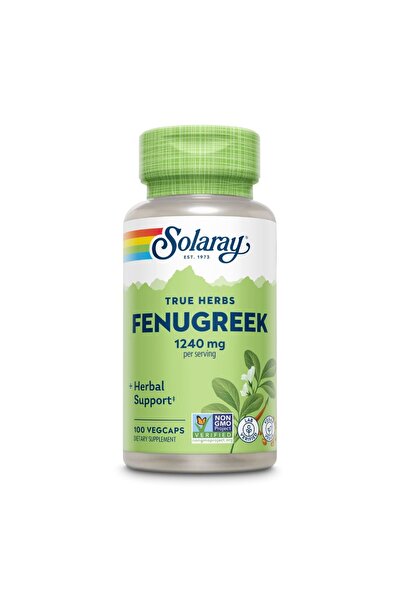 Solaray True Herbs Fenugreek, 1240 mg, 100 Veggie Capsules, Digestive Support