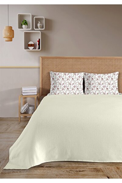 Monolisse طقم بيكيه مزدوج ميدوسا كريمي قطن 100% مقاس 200 × 230 سم
