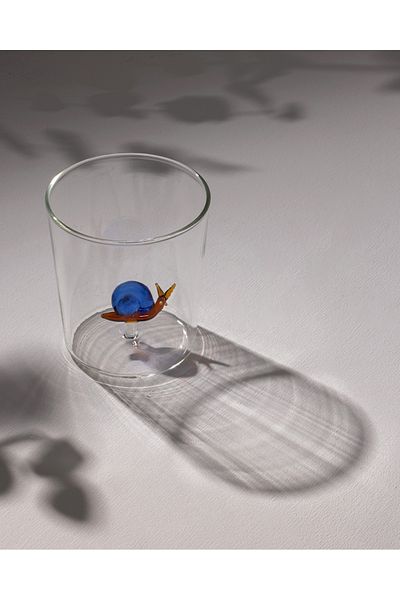 Madame Coco Violet Borosilicate Glass Cup - Yellow/Blue - 350 ml