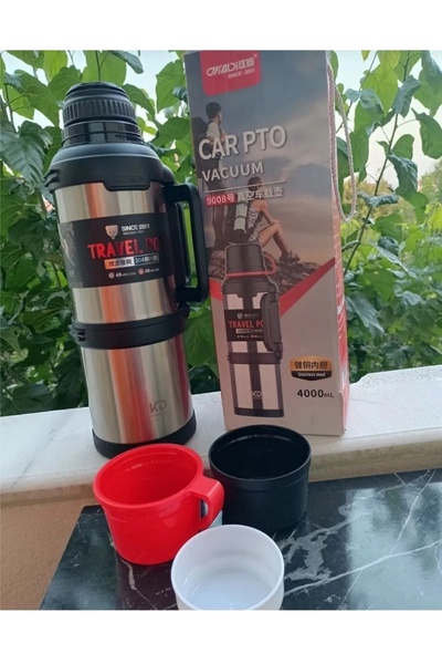 DEKORANLA 4 Liter Thermos, 48 Hours Hot Cold Storage, Durable and Lightweight...