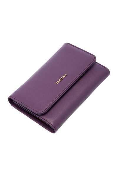 Tergan Purple Genuine Leather Women's Wallet - S1Cb00005730-H4G
