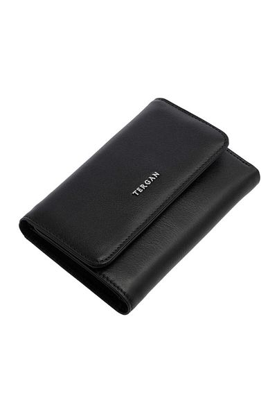 Tergan Black Genuine Leather Women's Wallet - S1Cb00005730-A55