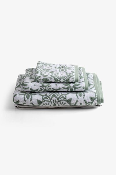 Goldstar Home Silva 3-Piece Hand Face Bath Towel Set Green - 30X30 50X80 70X140