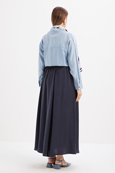 ALLDAY İndigo-Lastikli Basic Etek
