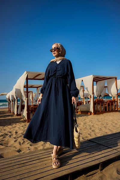 LOCCO Rochie Olivia de damă bleumarin