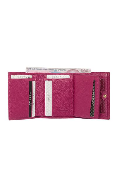 Tergan Fuchsia Genuine Leather Women's Wallet - S1Cb00005633-C42