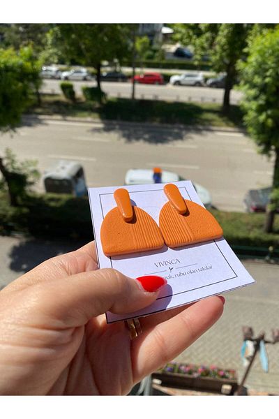 VIVINCA Handmade Polymer Clay Colorful Vibrant Lightweight Earrings - Vivinca Terra Form
