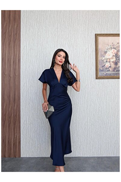 ESRAHELVACI Saténové midi šaty