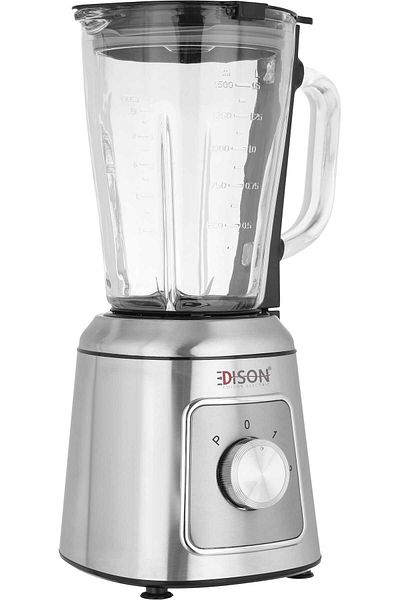 Edison Steel Blender, 600W, 1.5L, Two Speeds, Grinder, BL-730 - Silver