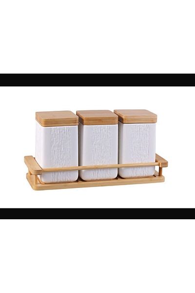 TOHFAT-AL MAIDAH Luxury wooden lid spice storage set