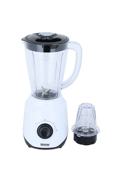 Edison Electric Blender, 1.5 Liter, 400 Watts, Two Speeds - White