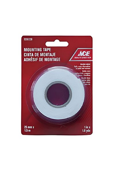ACE Double Sided Strong Adhesion Mounting Tape White 1inch x 1.7yd