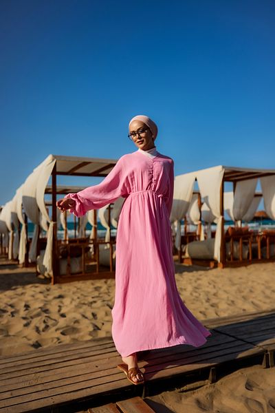 LOCCO Γυναικείο Φόρεμα Olivia Φούξια