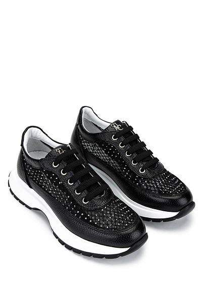 Tamer Tanca Women's Leather/Textile Black Sneakers & Sneakers