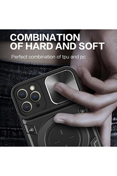 SKYDDAR INNOVATION Θήκη για iPhone 11 Pro, CamGuard Pro, Μαγνητικό Δακτύλιο, Προστασία Κάμερας, Μαύρη, Σετ Αυτοκόλλητων