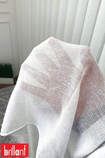 Brillant Keten 1/3 Sık Pileli Ütü İstemez Kırışmaz Düz Tül Perde