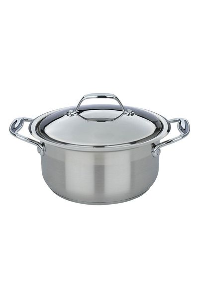 ROCKY Stainless Steel Pot, 22 cm - Silver