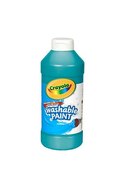 Generic Crayola Easy Squeeze Non-Toxic Highly Pigmented Washable Paint Bottle Turquoise 16oz CRA5420167048