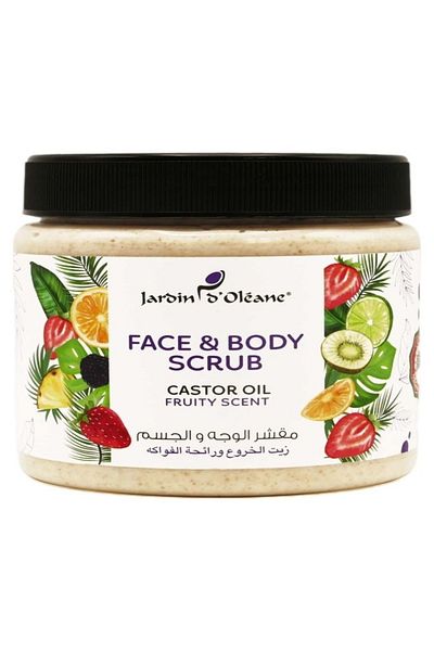 Jardin D Oleane Jordin d'Oleane Face & Body Scrub with Castor Oil & Fruity Scent – 500ml