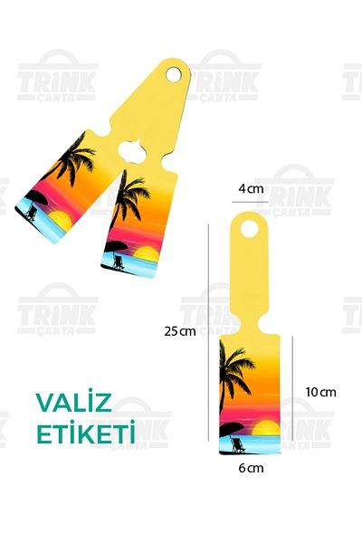 Trink Çanta Patterned Silicone Suitcase and Luggage Luggage Name Tag * 2 Pieces * Yakamoz