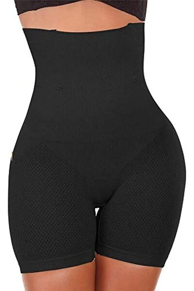 Glamroot مشد نسائي لتنحيف الجسم وشد البطن وخصر مرتفع وتنحيف الفخذ، أسود، مقاس 3XL