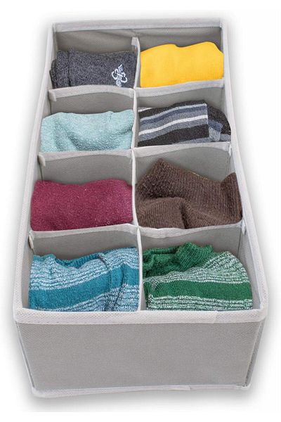 TRIXES Set of 2 TRIXES organizers, textile, gray, 29.5 x 15 x 10 cm