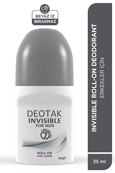 Deotak Invisible Erkek 7 Güne Kadar Etkili Roll-On Deodorant 35 ml