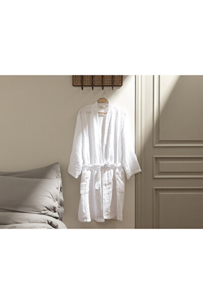 Madame Coco Μπουρνούζι Zoe Muslin 100% βαμβακερό - Λευκό