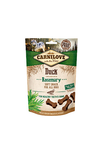 Carnilove بط شبه رطب مدعم بإكليل الجبل 200 جرام (علبة - 10 قطع)