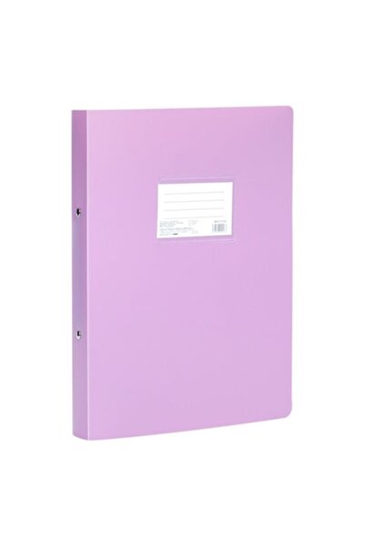 SHOPIENS Office A4 Binder, 2 Rings, Lilac, 23.5x31 cm, Plastic Cover, Labelled Spine, 40+ Sheets