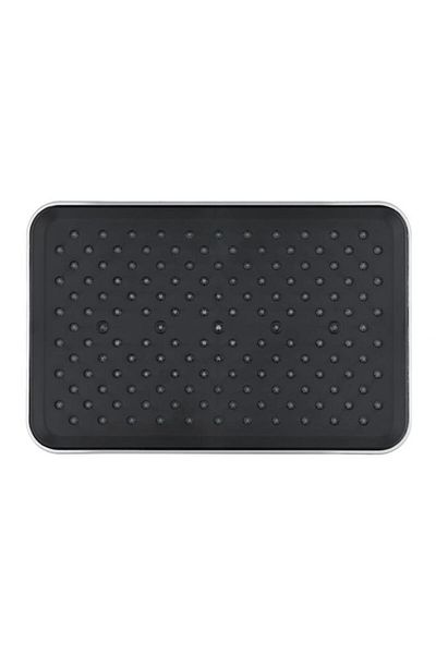 Generic Aqua Drop Rectangular Shape Lightweight Premium Metal Shower Head Black 29 x 19cm
