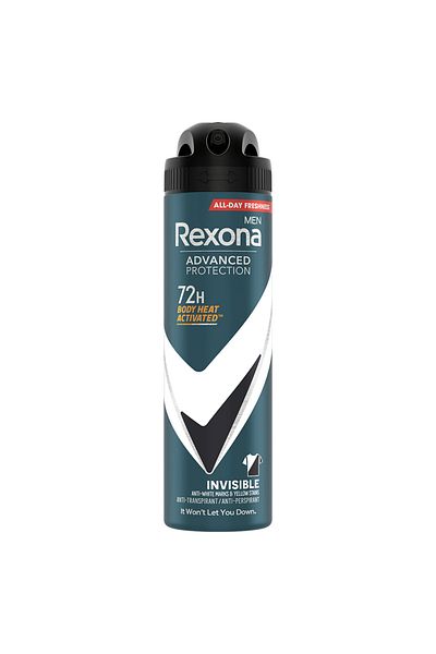 Rexona Deodorant Spray Advanced Protection Invisible Black&White 72h, Rexona Men, 150 ml