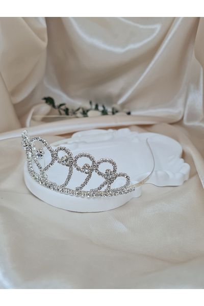ZEYM Collection Stone Bridal & Engagement Crown – Silver Color