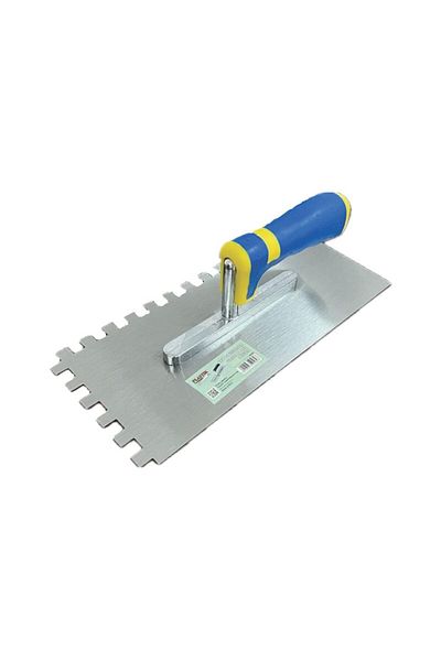 Plastik Components T.T. Trowel with 10x10 mm teeth, with ergonomic handle, 280x130 mm
