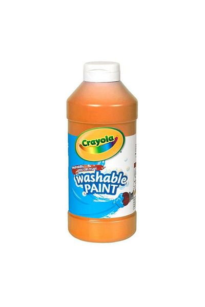 Generic Crayola Easy Squeeze Non-Toxic Highly Pigmented Washable Paint Bottle Orange 16oz CRA5420167036