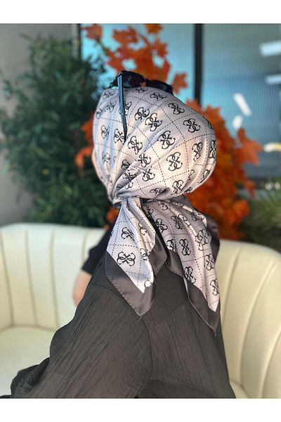 Oxygen Scarfs Patterned Voile Silk Scarf-6204527
