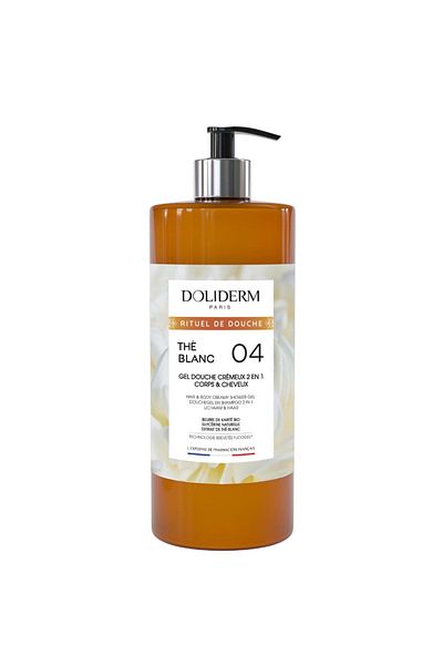 Doliderm White Tea 2 in 1 shower gel & creamy shampoo with white tea extract, Doliderm, 1 L