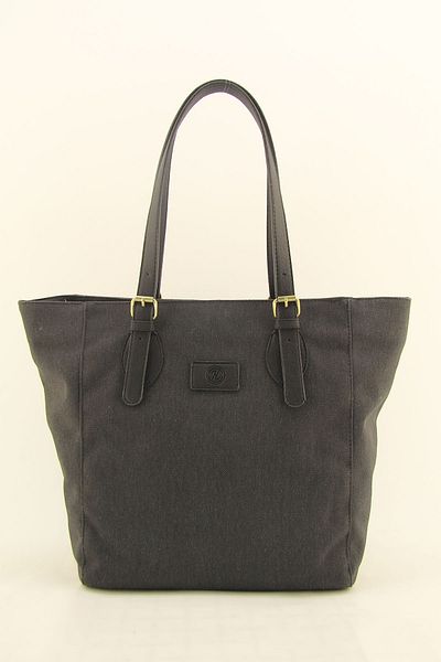 HNB Women's Black Waterproof Canvas Shoulder Bag