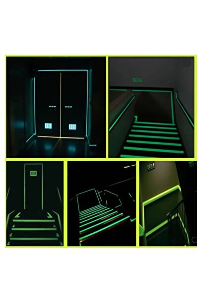 Bibilel Glow-in-the-Dark Adhesive Tape, 200 x 1.8 cm, Neon Green, JMB-BBL6793