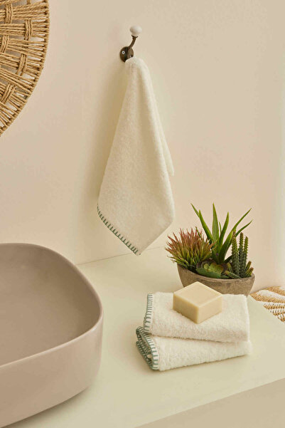 Kaşmir Home Dream 3-Piece Shepherd's Stitched Hand Towel Çağla